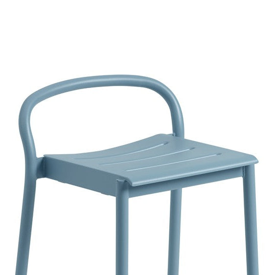 Linear Steel Stool, 65cm,  Pale Blue