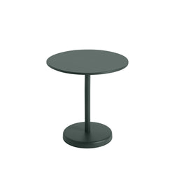 Linear Steel Café Table, Dark Green 27.6