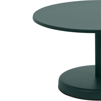 Linear Large Round Coffee Table, Dark Green 27 x 15"