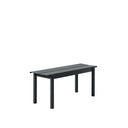 Linear Steel Bench, Black 110cm