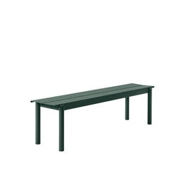 Linear Steel Bench, Dark Green 170cm