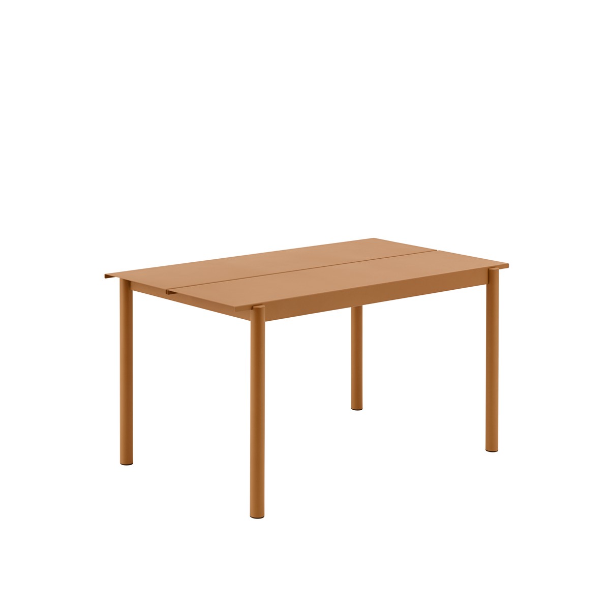 Linear Steel Table, Burnt Orange 140cm