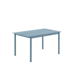Linear Steel Table, Pale Blue 140cm