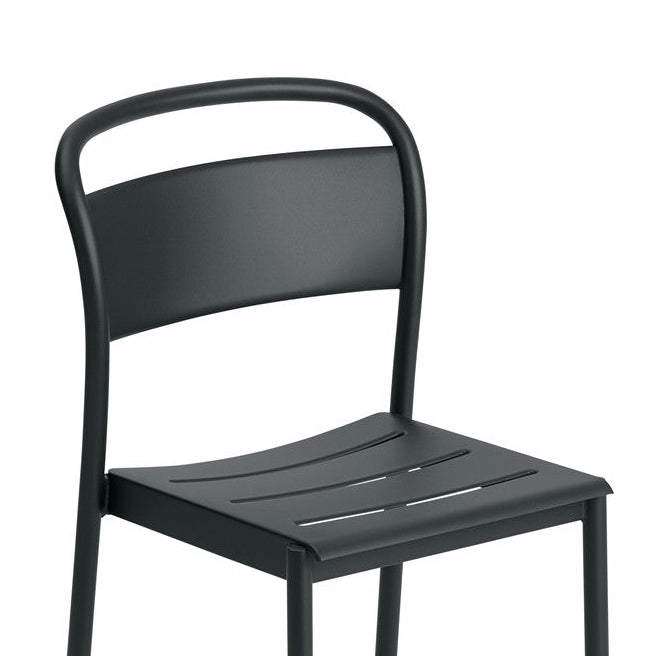 Linear Steel Side Chairs, Black