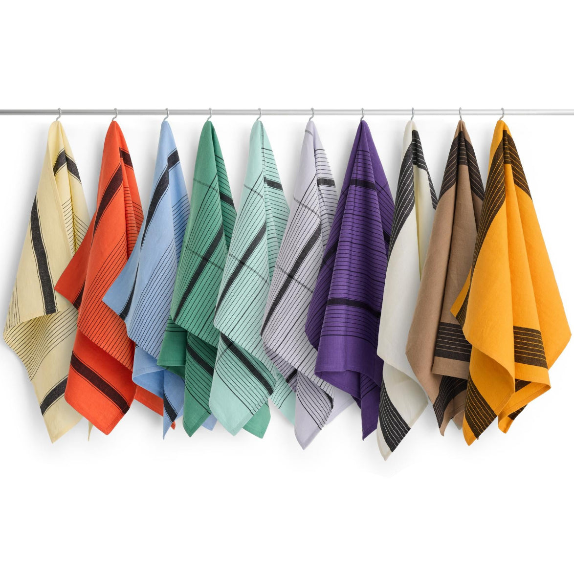 Linear Tea Towel, Soft Blue