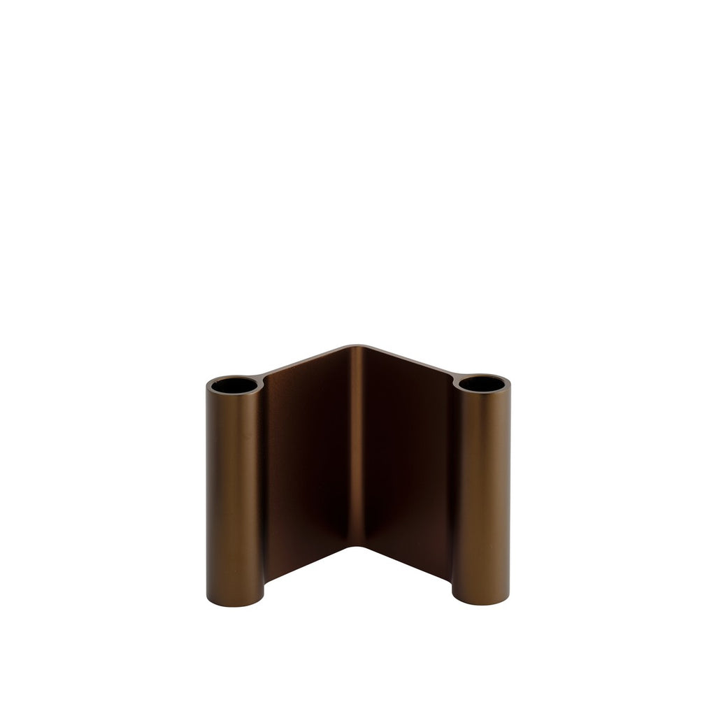 Pair Candleholder, 4" Brown