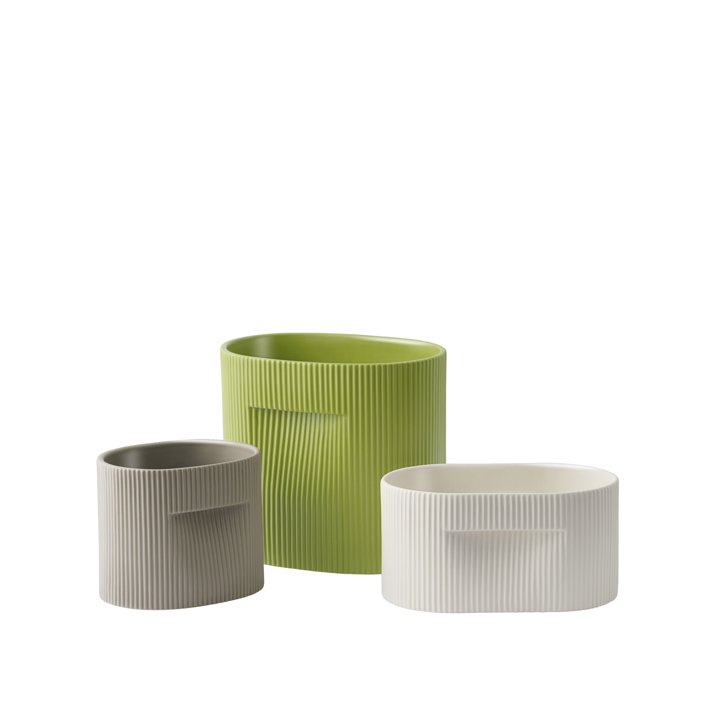 Ridge Planter, Moss Green, 9"