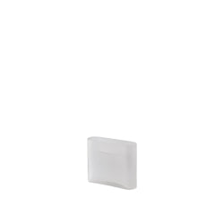 Ridge Vase Frosted, White, 6.7