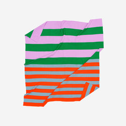 Super Stripe Knit Throw | Kelly Lilac