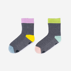 Spot Knit House Socks | Grey / S/M