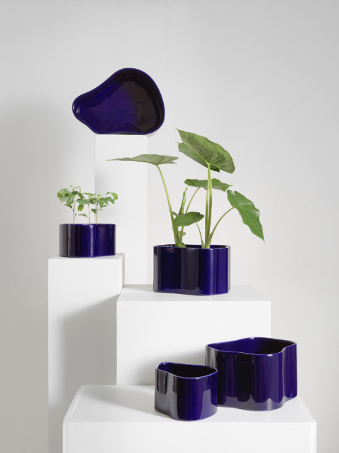 Riihitie Plant Pot, Shape A, Small Blue