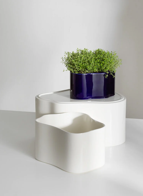 Riihitie Plant Pot, Shape A, Small Blue