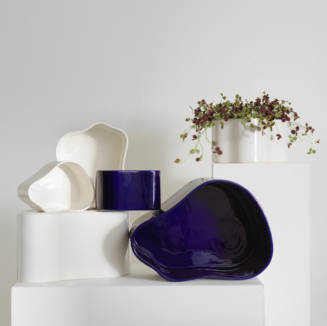 Riihitie Plant Pot, Shape A, Small Blue