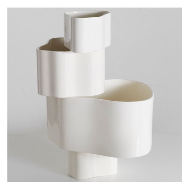 Riihitie Plant Pot, Shape B, Small White