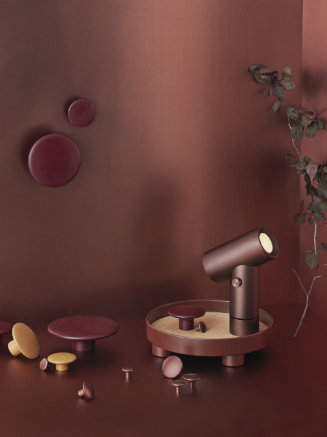 Platform Tray,  Dark Red
