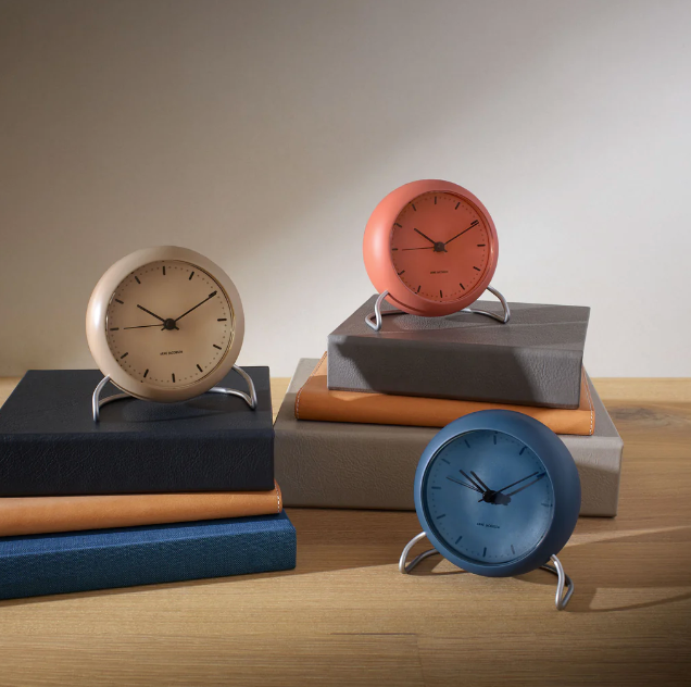 Arne Jacobsen City Hall Table Alarm Clock, Sandy Beige