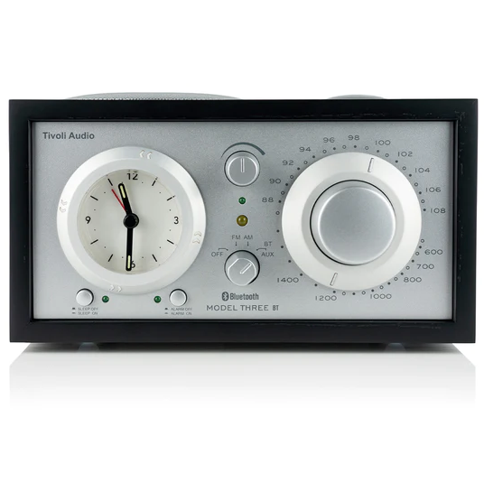Model Three BT Clock Radio -  Black Ash / Silver