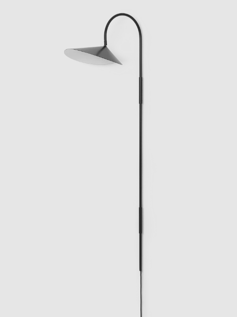 Arum Wall Lamp, Tall Swivel, Black