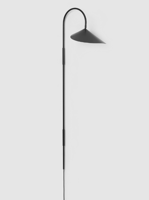 Arum Wall Lamp, Tall Swivel, Black