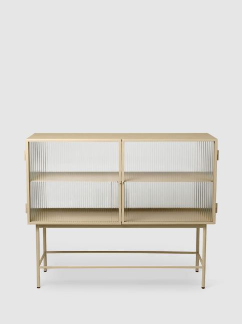 Haze Sideboard, Reeded Glass, Cashmere