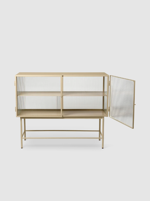 Haze Sideboard, Reeded Glass, Cashmere