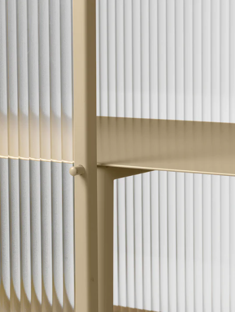 Haze Sideboard, Reeded Glass, Cashmere