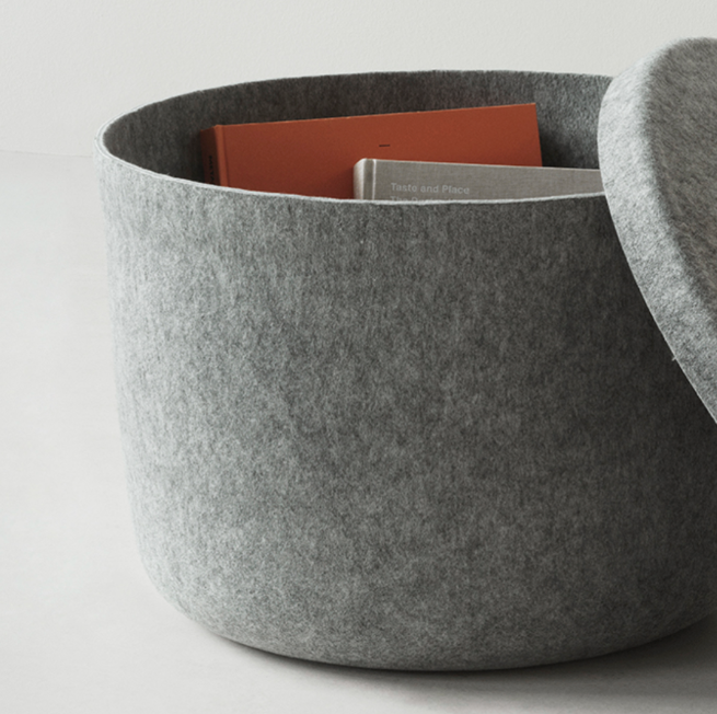 Hide Storage Pouf Small, Sand