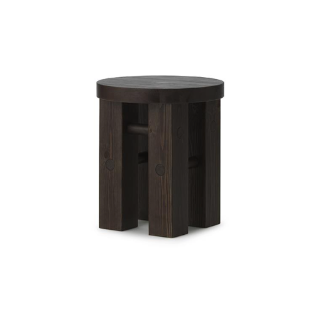 Fyr Stool, Dark Brown