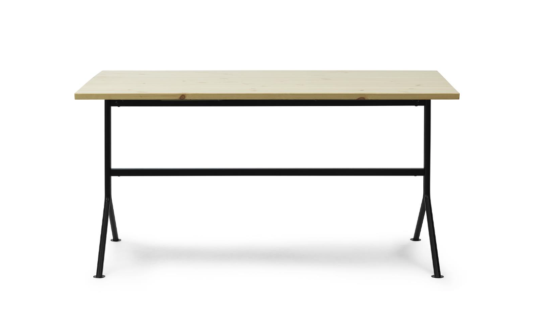 Kip Desk Black Legs, Pine Top