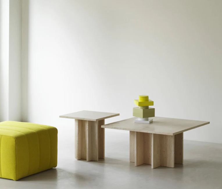 Edge Coffee Table Small, Travertine