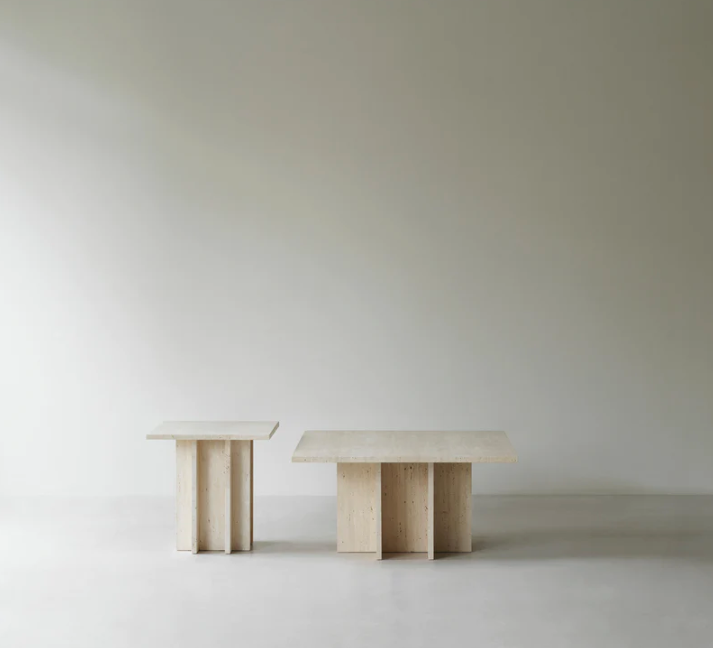 Edge Coffee Table Small, Travertine