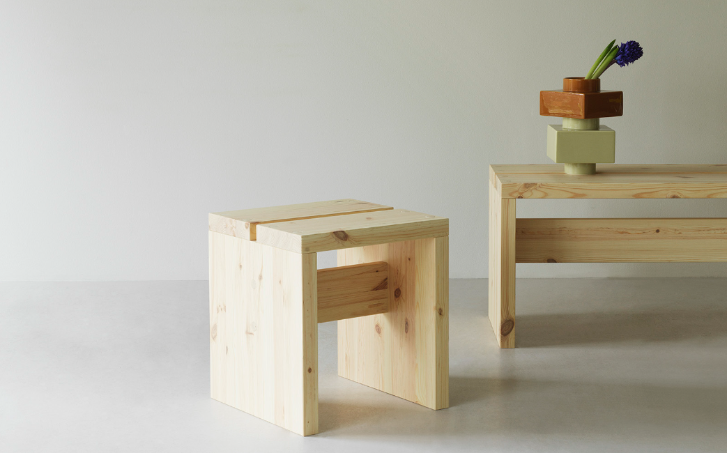Stretch Stool 40 cm, Pine