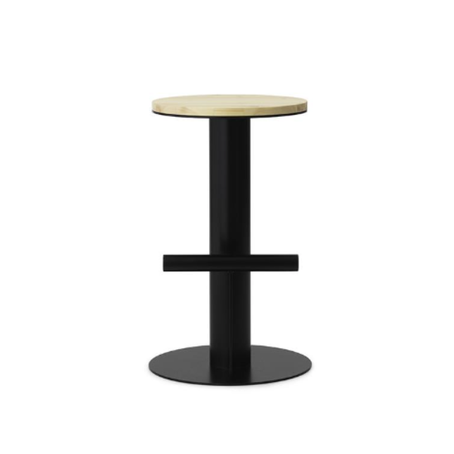 Pole Stool 65cm, Pine/Black