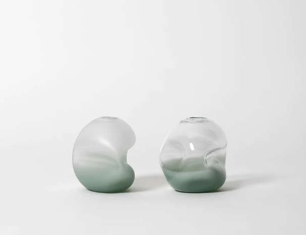 Splash Bottom Vase, Jade