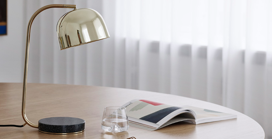 Grant Table Lamp US, Brass
