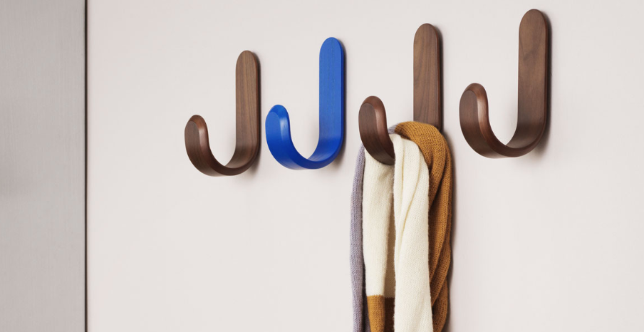 Curve Mini Hooks, 2 Pieces, Matte Silver