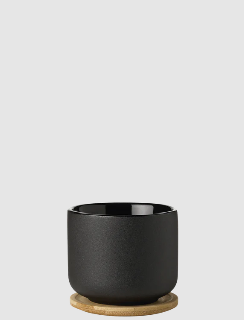 Theo Cup, with Coaster/Lid, Black