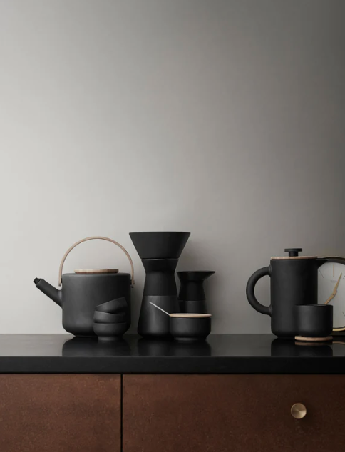 Theo Cup, with Coaster/Lid, Black