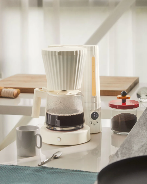 Plisse Coffee Machine, White