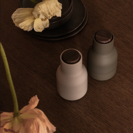 Bottle Grinder, Small, Ash Carbon/Beech Lid (2 pack)-Kitchen/Dishes-Audo-vancouver special