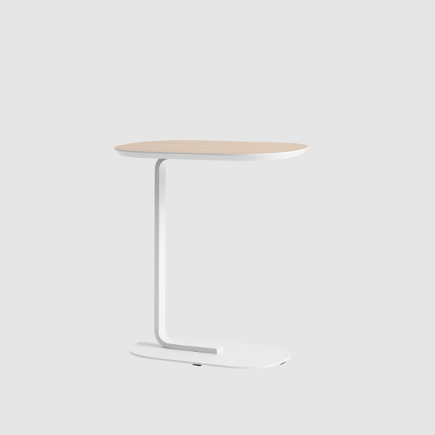 Relate Side Table, Solid Oak-Off White, 24"
