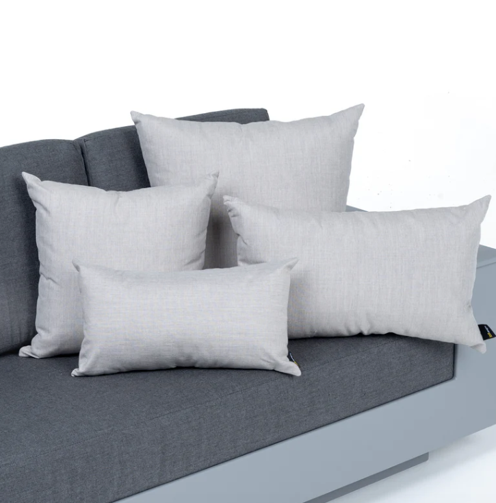 Loll Rectangle Pillow, Cast Silver, 20 x 12"