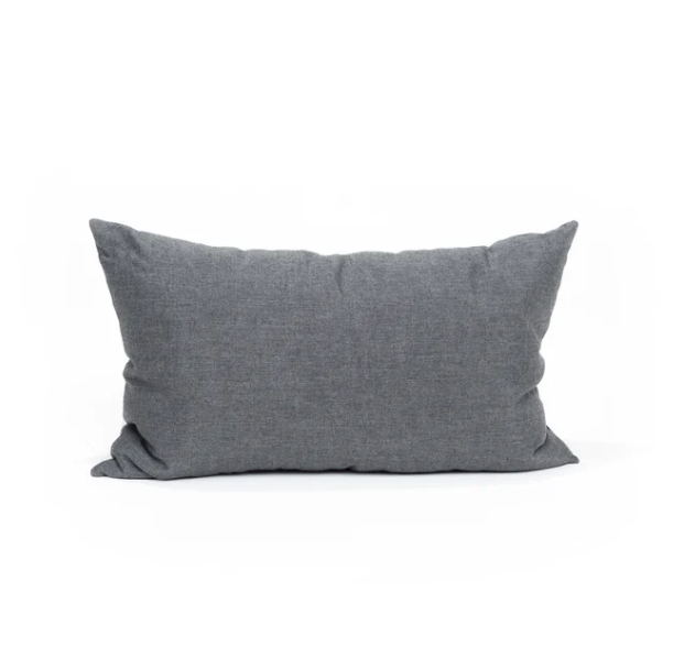 Loll Rectangle Pillow, Cast Charcoal, 20 x 12"