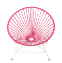 Condesa Chair, Pink Cord / White Frame