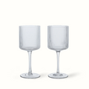 Ripple White Wine Glasses, Set/2, Clear