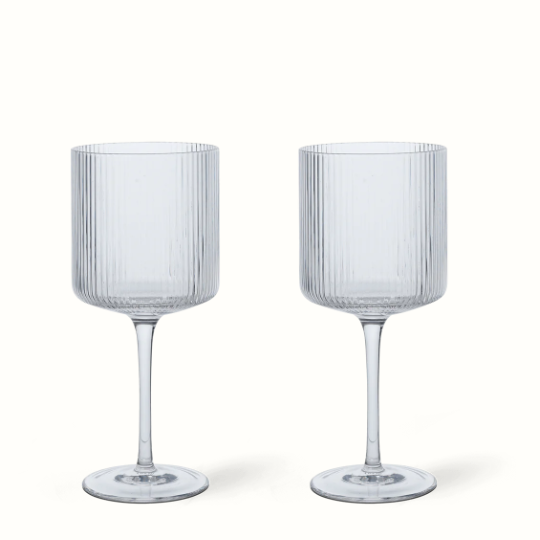 Ripple red wine glasses, set/2, clear