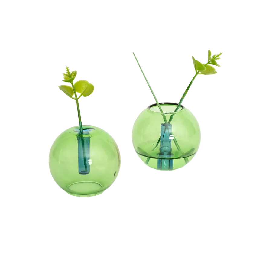 Bubble Vase, Mini, Green / Blue