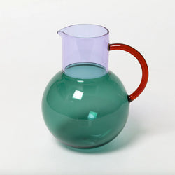 Pablo Glass Jug - Large - Teal Purple Amber