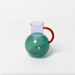 Pablo Glass Jug - Small - Teal Purple Amber