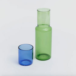 Duo Tone Glass Carafe- Green / Blue